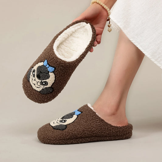 Pantufa Feminina Pelúcida Bordada inverno