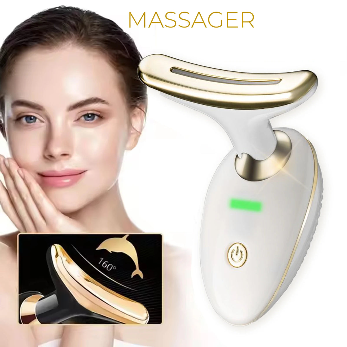 Massageador Facial Profissional Ultrassônico Antirrugas