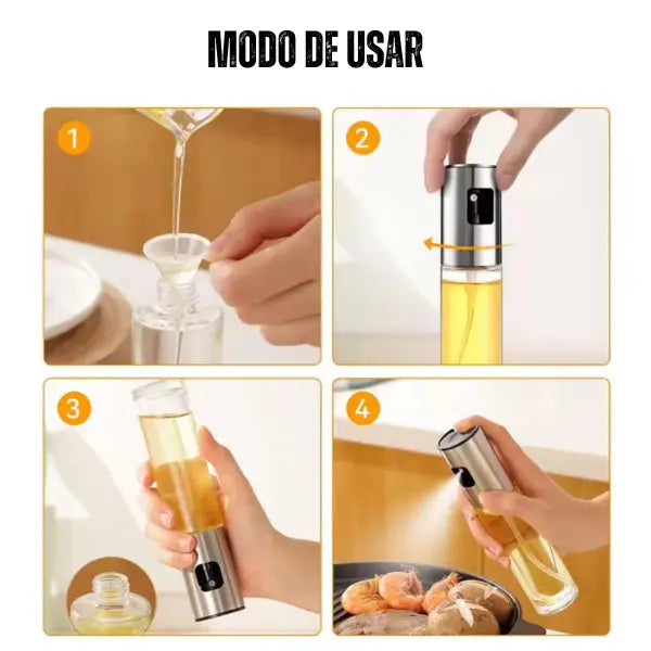 Dispensador Manual de Óleo em Vidro